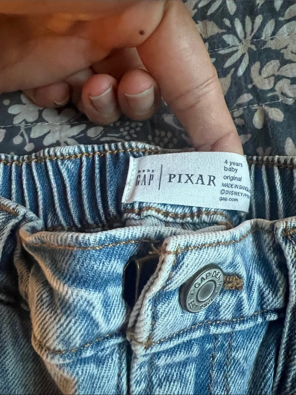 GAP Light Blue Denim Kids Jeans with Buzz & Aliens Embroidery